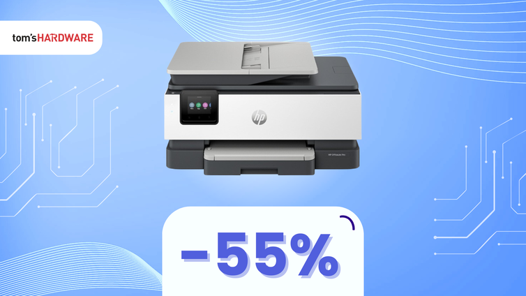 Immagine di SCONTO del 55% su HP OfficeJet Pro 8135e: stampa, scansiona e copia con efficienza!