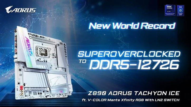 Immagine di GIGABYTE Z890 AORUS TACHYON ICE: Un Nuovo Record Mondiale nell’Overclocking