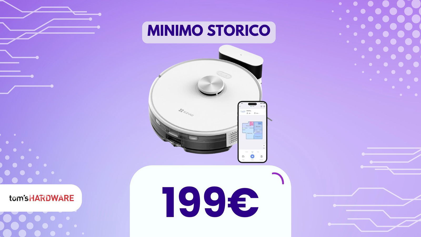 Immagine di Ecco l’offerta che ti farà comprare il robot aspirapolvere EZVIZ a 199€