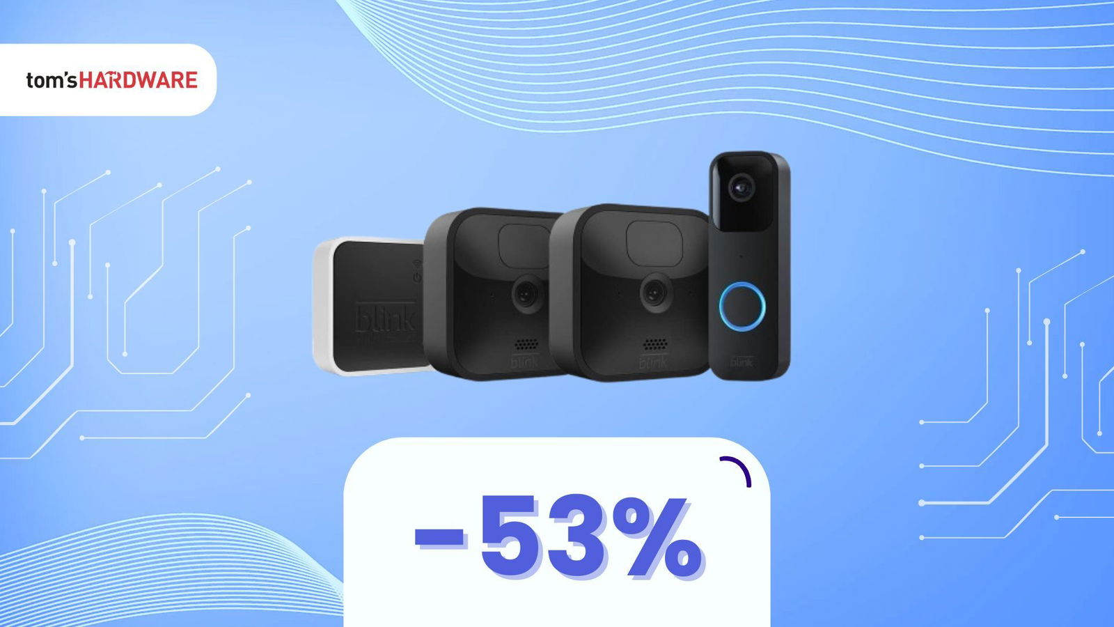 Immagine di Blink: videocamera e videocitofono, la combo imbattibile scontata del 53%