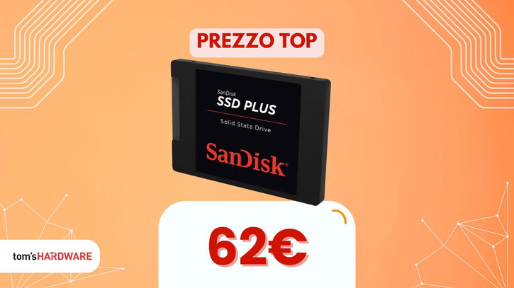 Immagine di C'è un SSD SanDisk a 62€ in offerta. Scopri se la quantità di memoria ti basta