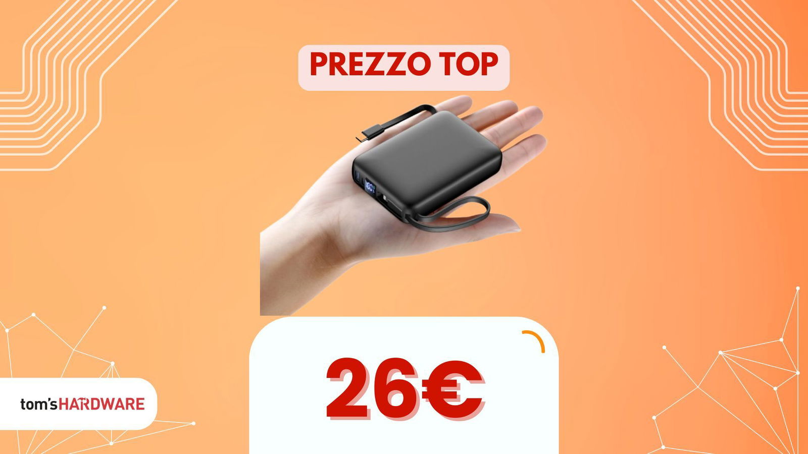 Immagine di 26.800mAh in una powerbank compatta e conveniente, che sta nel palmo della mano