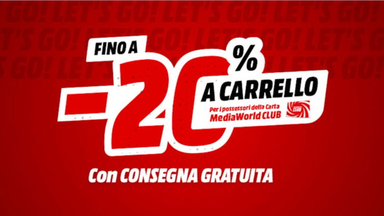 Immagine di Gli affari abbondano, con il 20% di sconto extra di Mediaworld per chi ha la carta CLUB