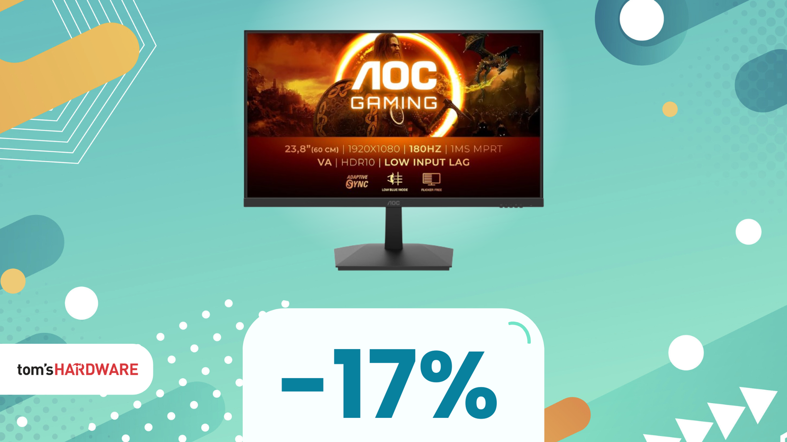 Immagine di Non perdere l'offerta su questo monitor AOC, prestazioni top a un PREZZO IMBATTIBILE! - 17%