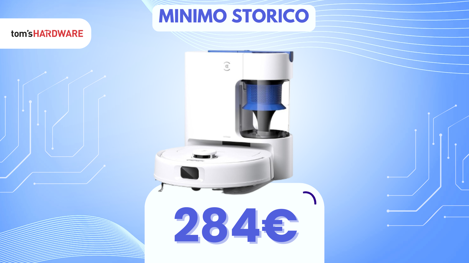 Immagine di Oggi MINIMO STORICO per l'Ecovacs Deebot N20 Plus: solo 284€!