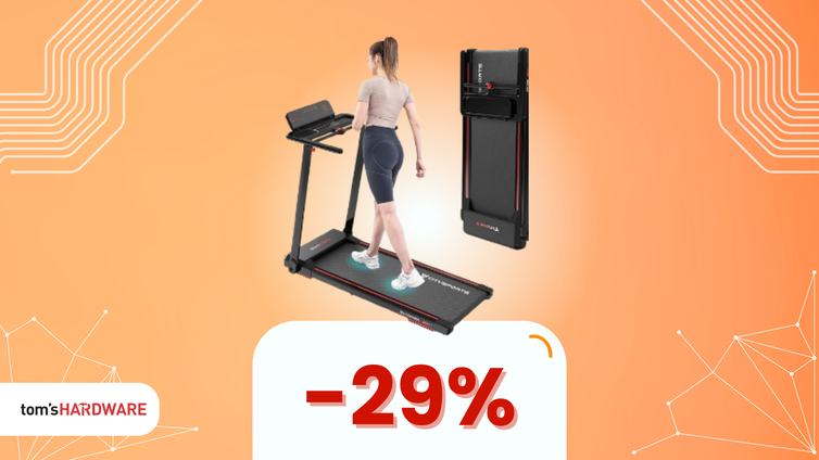 Immagine di Tapis roulant elettrico pieghevole a 213€ per rimanere in forma!