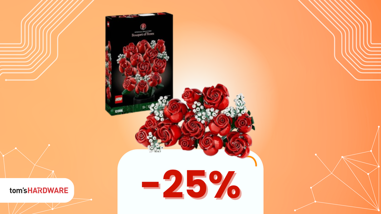 Immagine di VENDUTISSIMO su Amazon: bouquet di rose LEGO a soli 45€!