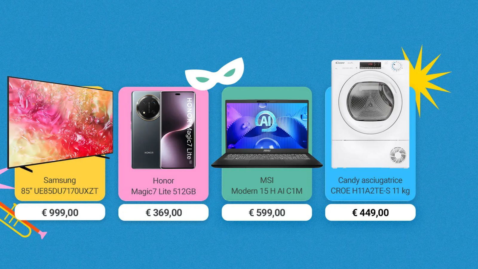 Immagine di A Carnevale, ogni offerta Unieuro vale! Scopri la promozione