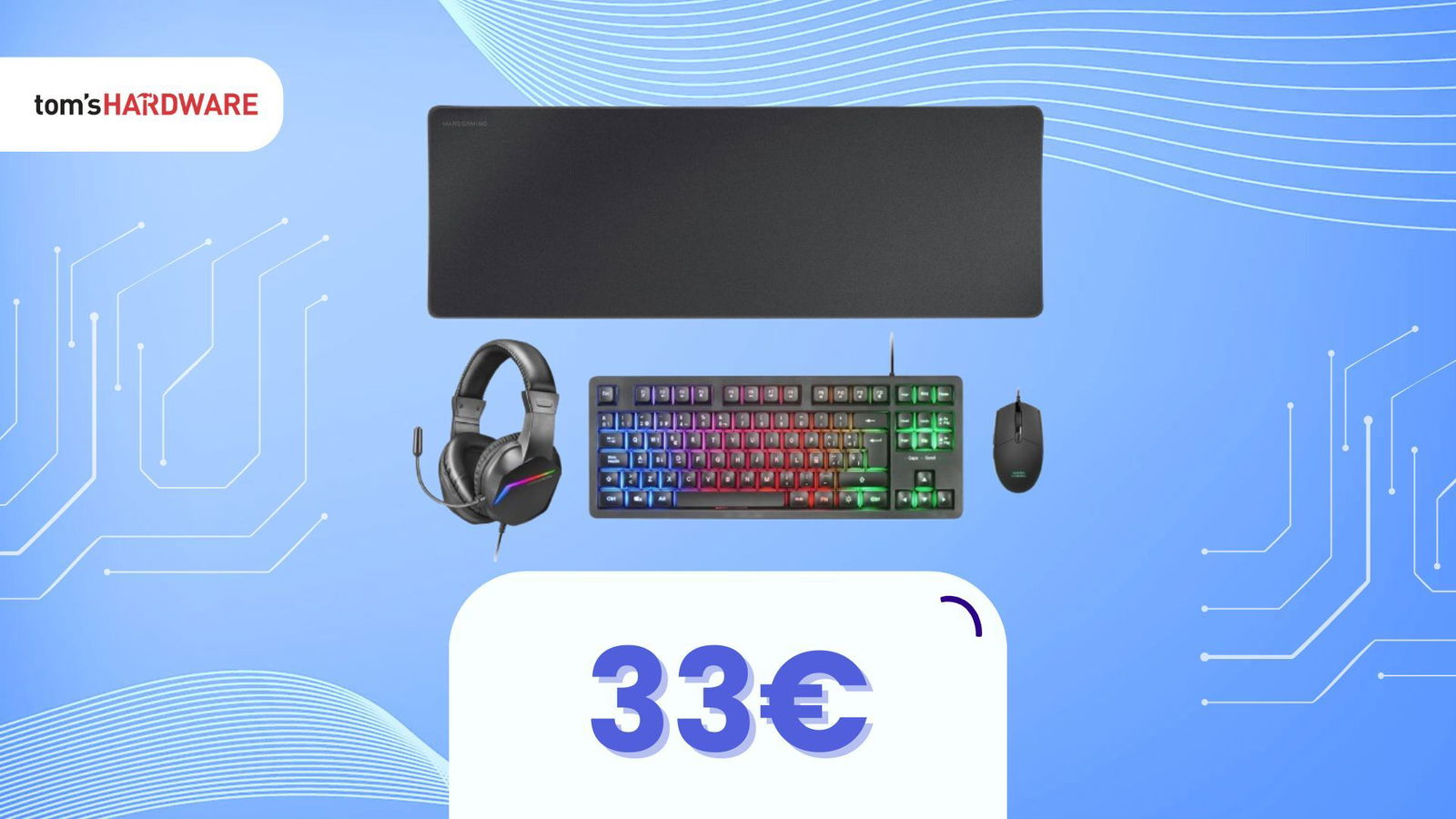 Immagine di Ti piacciono i bundle? Con 34€ porti a casa tastiera, mouse, cuffie e tappetino