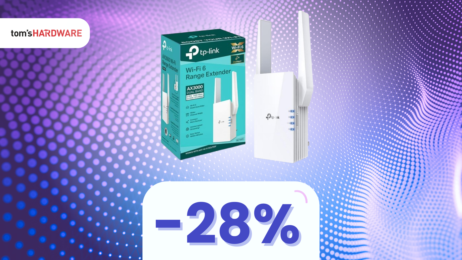 Immagine di TP-Link RE705X in OFFERTA: espandi la tua rete WiFi con il 28% di SCONTO!