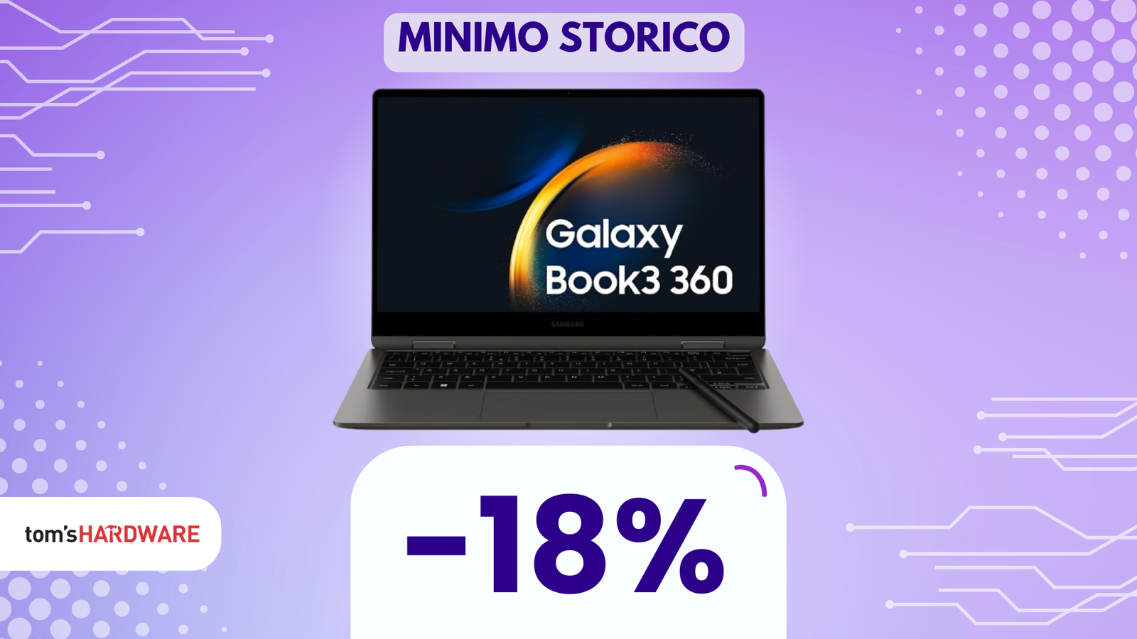 Immagine di Samsung Galaxy Book3 360, il convertibile che hai sempre desiderato, oggi al MINIMO STORICO!