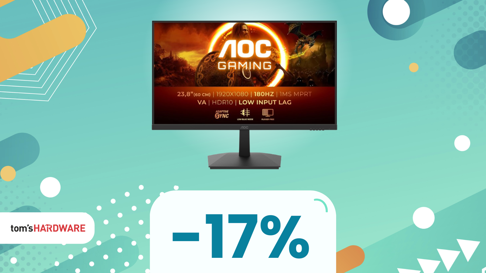 Immagine di Prestazioni da pro gamer con AOC Gaming 24G15N, oggi a MENO DI 100€ su Amazon!