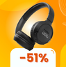 Assurdo METÀ PREZZO sulle cuffie JBL Tune 510BT: oggi solo 24€!