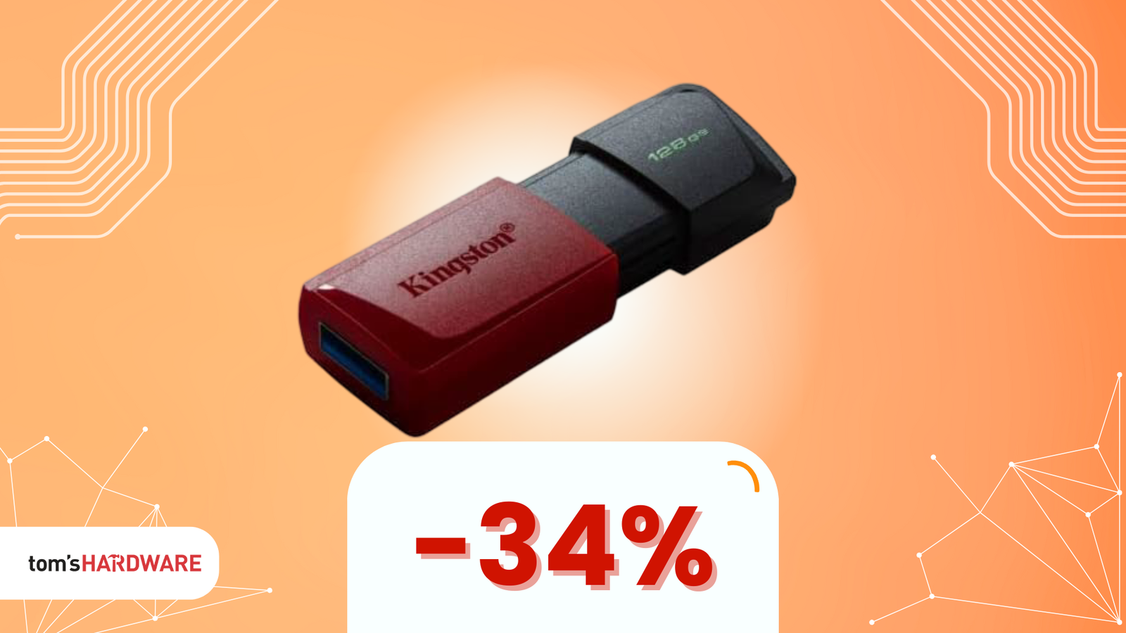 Immagine di Vi serve un'altra chiavetta USB? Questa da 128GB costa solo 11€!