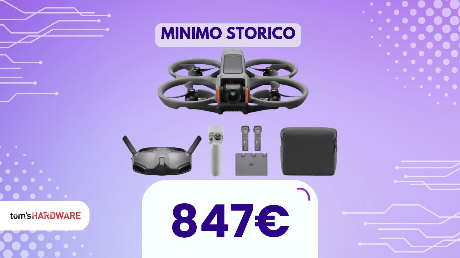 Immagine di DJI Avata 2 Combo Explorer a oltre 50€ sotto il minimo storico