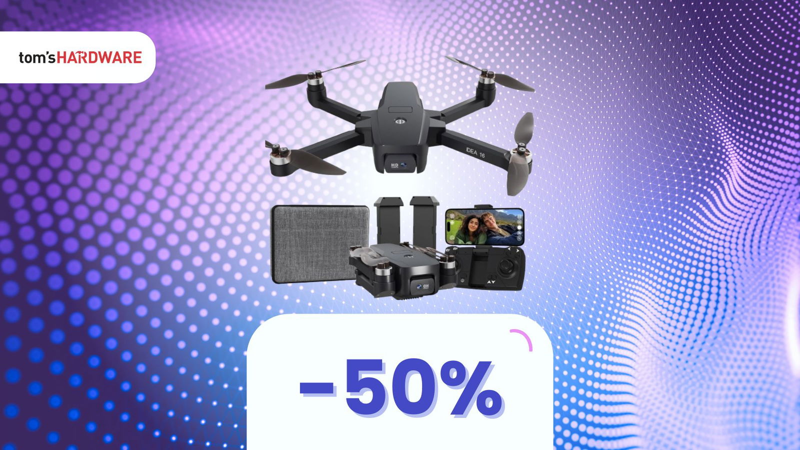 Immagine di Con sconto e coupon, questo drone a 90€ è l'affare del giorno