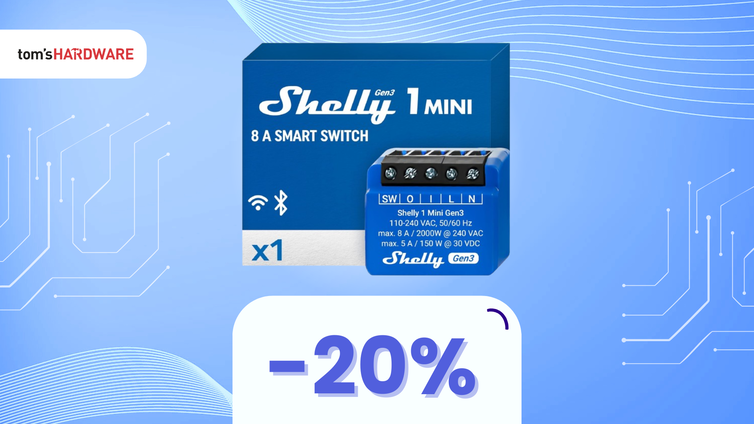 Immagine di Trasforma la tua casa con Shelly 1 Mini Gen3: l'innovativo relè intelligente in OFFERTA SPECIALE! - 20%