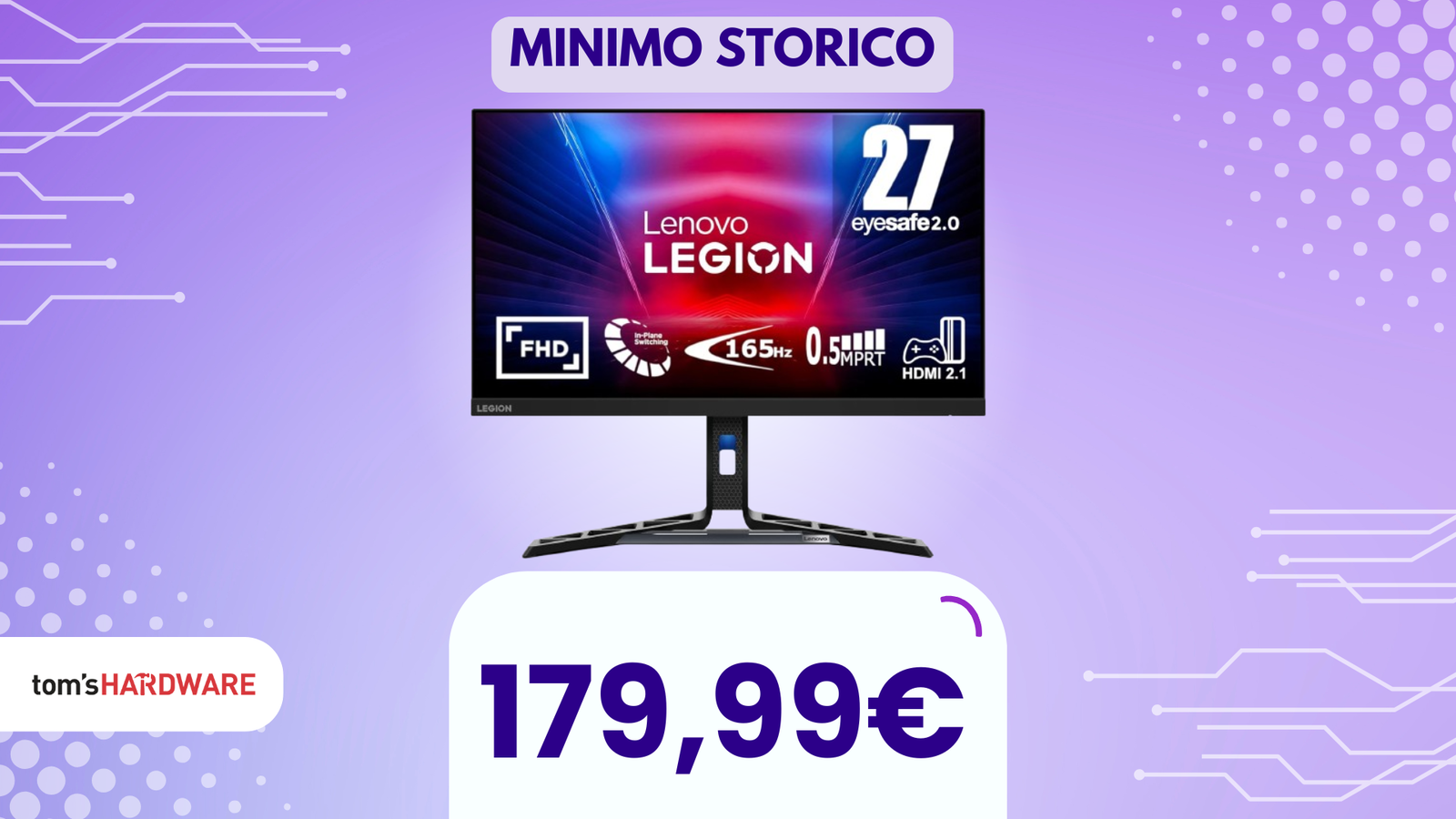 Immagine di Questo monitor gaming Lenovo non è mai costato COSI' POCO! MENO DI 180€!