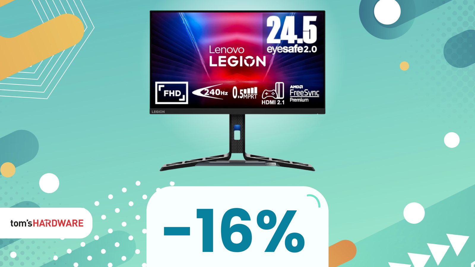 Immagine di Questo monitor gaming Lenovo, perfetto per gli eSport, oggi può essere tuo a SOLI 150€!