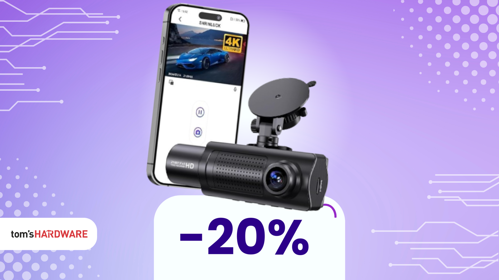 Immagine di Guidate tranquilli con questa dash cam 4K a soli 40€!