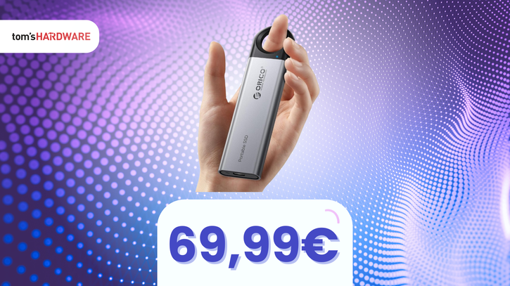 Immagine di Trasferimenti ultraveloci con questo SSD esterno compatto e resistente, oggi con DOPPIO SCONTO!