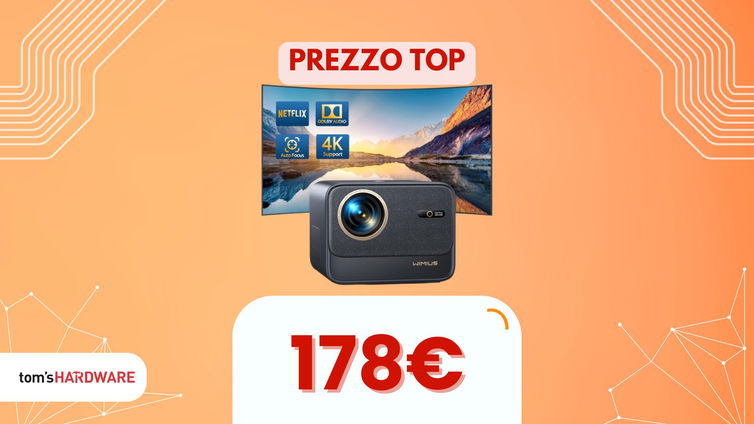 Immagine di A 178€, questo proiettore batte quelli più cari: Netflix, 4K e Dolby Audio inclusi