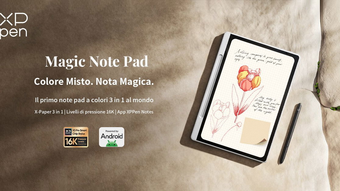 Immagine di XPPen presenta Magic Note Pad, il primo note pad a colori, 3 in 1, al mondo