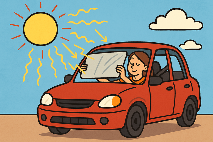 Immagine di Parasole per auto: 5 segnali che ti suggeriscono che è l'ora di cambiarlo!