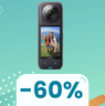 Insta360 X4: IMPERDIBILE action cam 8K per riprese a 360° in sconto del 60%