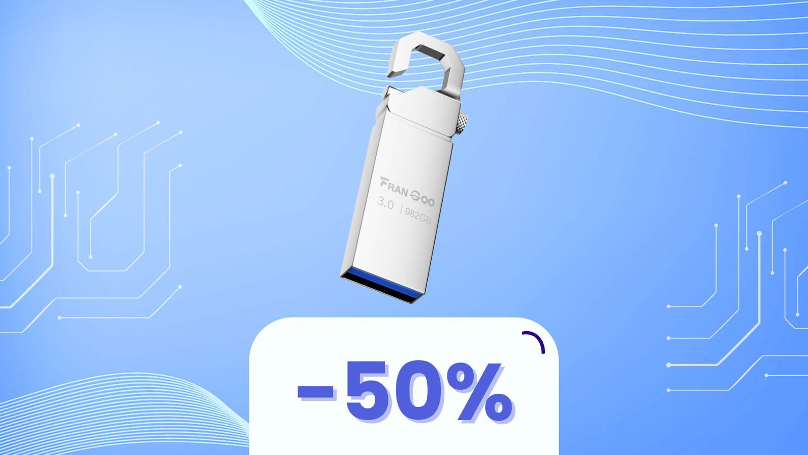 Immagine di Chiavetta USB da 1TB a meno di 10€? Oggi sì, ed è un affare!
