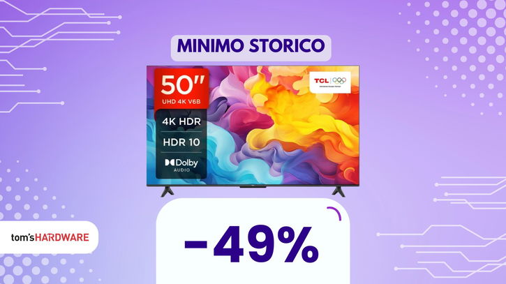 Immagine di Pazzesco! TV 50" 4K a 228€, meno di una 43"