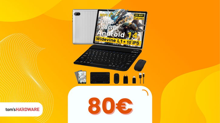 Immagine di Tablet con mouse e tastiera inclusi: a soli 80€, è come avere un notebook