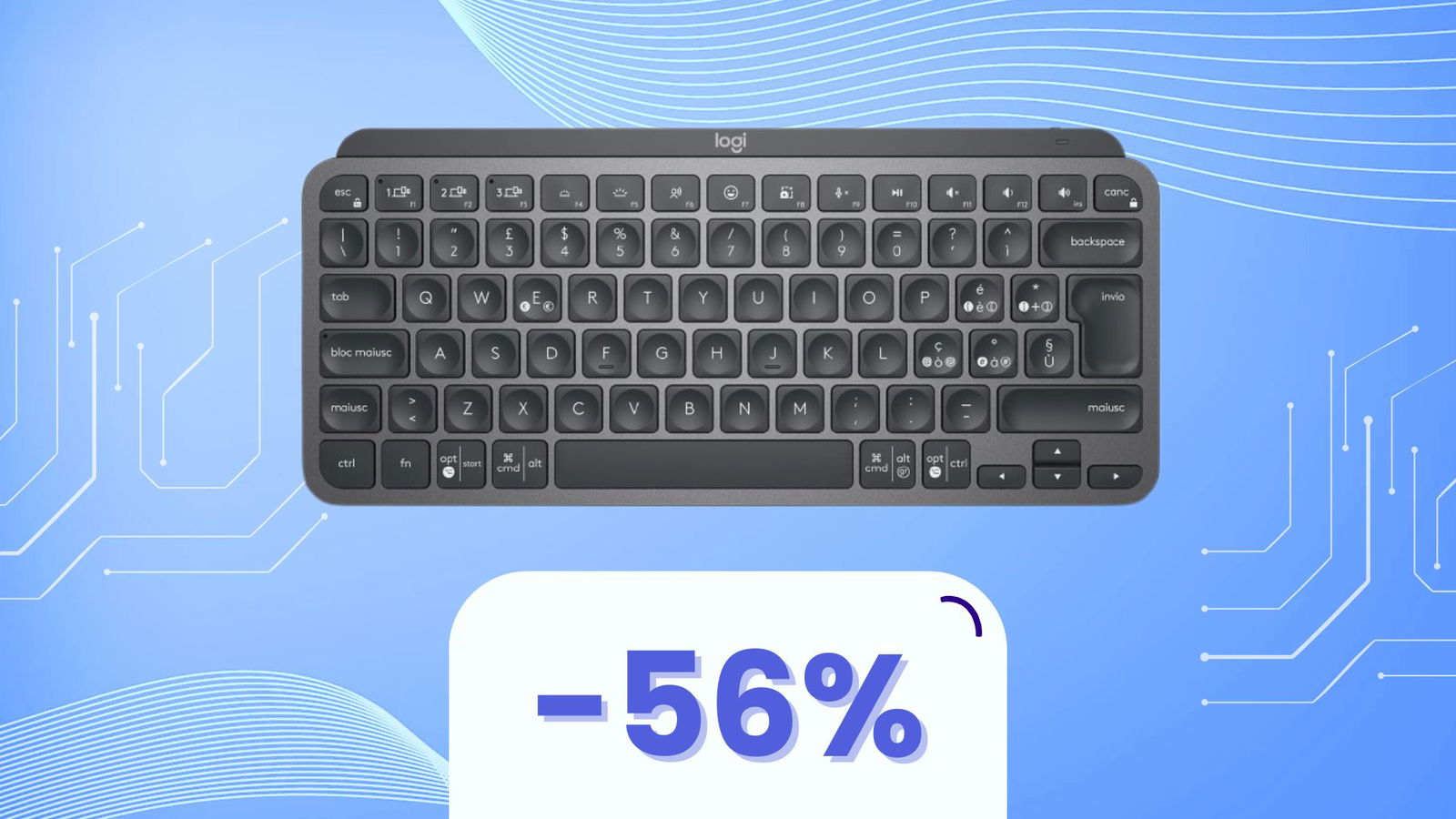 Immagine di A volte, meno è di più! Questa tastiera Logitech ha tutto con uno sconto senza precedenti