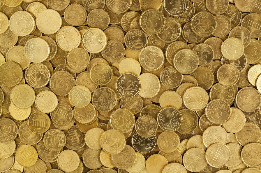 Pila Di Monete D'oro Rotonde - Image