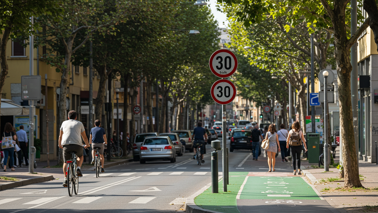 Immagine di Città con limite a 30 km/h, sei d'accordo o contrario?