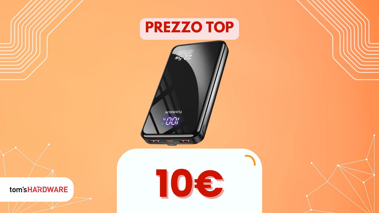 Entrata nei bestseller per un motivo semplice: 20.000 mAh a meno di 10€