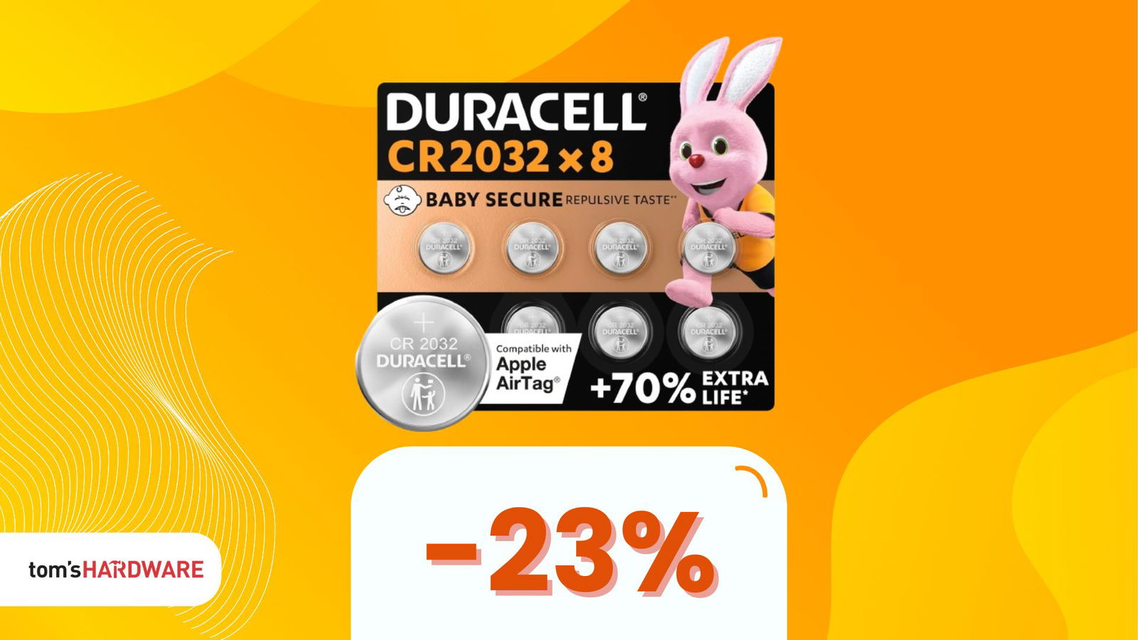 Hai bisogno di queste batterie? Le usa l'Apple AirTag. Sconto sulla confezione da 8