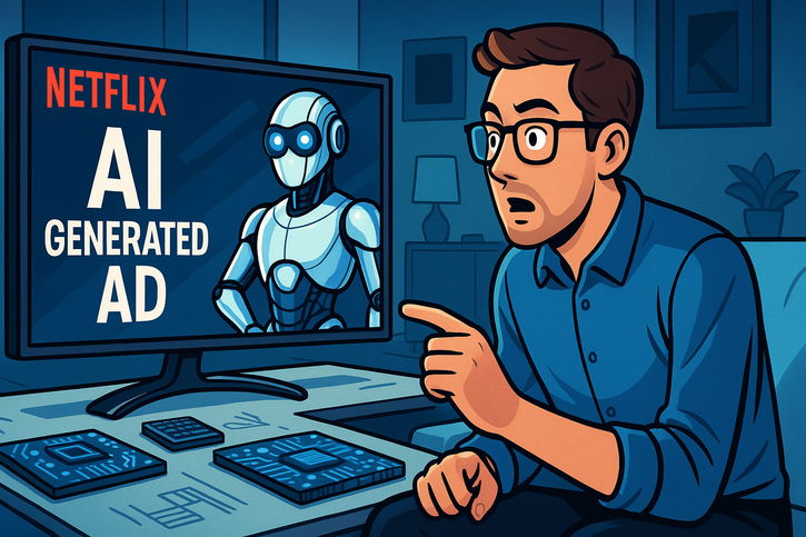 Immagine di L'IA generativa sbarca nelle pubblicità di Netflix