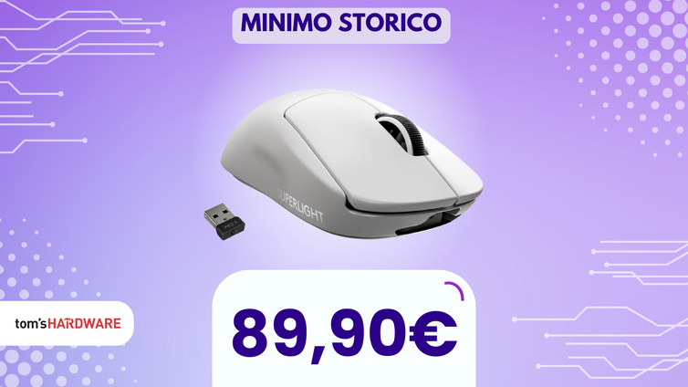 Immagine di Logitech G PRO X SUPERLIGHT: mouse gaming ultraleggero ora al MINIMO STORICO!