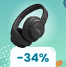 Suono al top e zero rumore: cuffie JBL Tune 770NC a soli 86€!