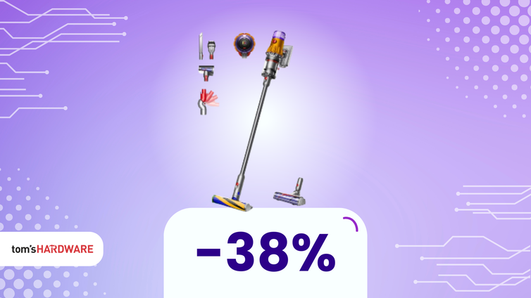 Immagine di Pulizia hi-tech in formato slim: Dyson V12 a soli 499€!