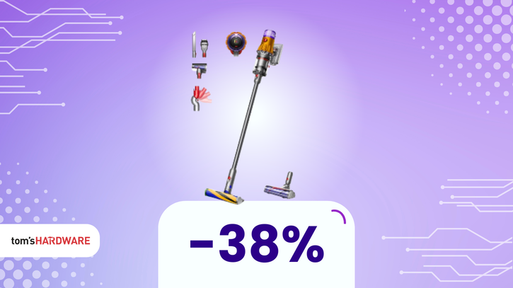 Immagine di Pulizia hi-tech in formato slim: Dyson V12 a soli 499€!