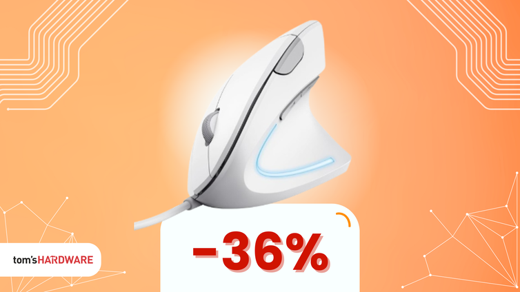 Immagine di Addio ai dolori al polso: mouse verticale ergonomico a soli 16€!