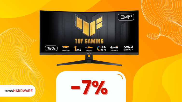 Immagine di Monitor curvo ASUS TUF Gaming a soli 290€!