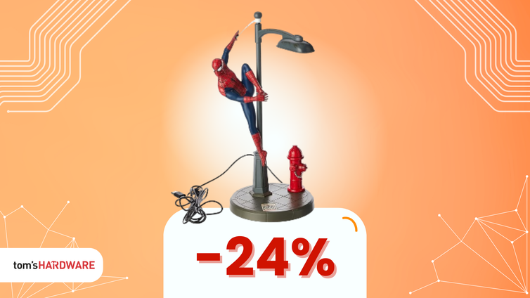 Immagine di Illumina il tuo angolo nerd con la lampada di Spider-Man a 45€!