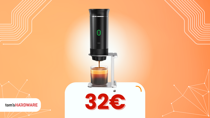 Immagine di Espresso ovunque con questa macchina portatile per caffè a 32€!