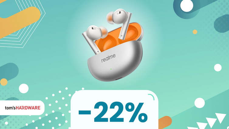 Immagine di realme Air 6 in SCONTO: sound Hi‑Res, bassi profondi e ANC 50 dB a MENO DI 40€!