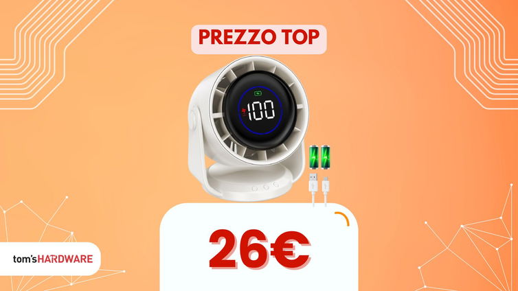 Immagine di Non sudare più! Questo ventilatore scontato ha un display centrale spettacolare