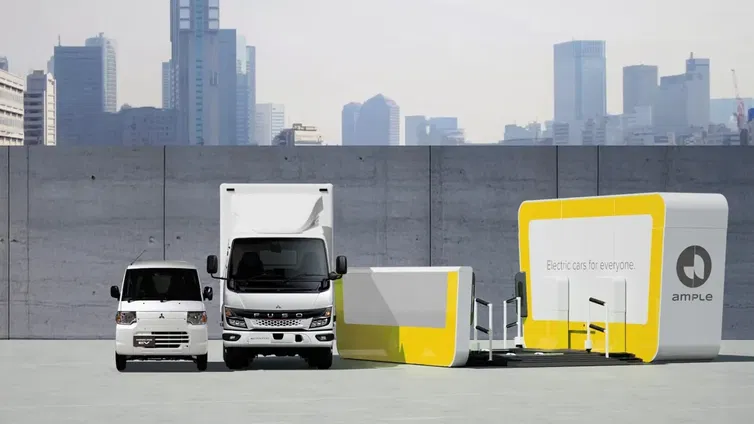 Immagine di Debutta il sistema di cambio batterie Mitsubishi a Tokyo