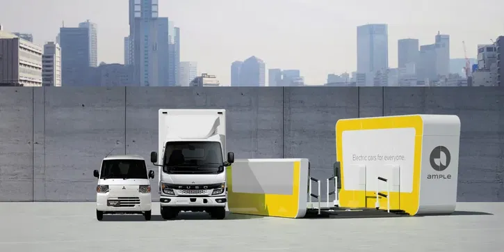 Immagine di Debutta il sistema di cambio batterie Mitsubishi a Tokyo